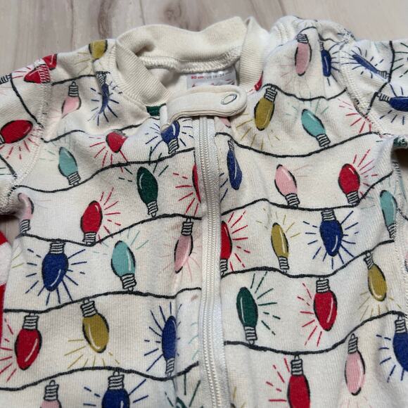 Hanna Andersson Set of 2 Christmas One Piece Zip Up Pajamas 18-24 Months - Picture 4 of 6